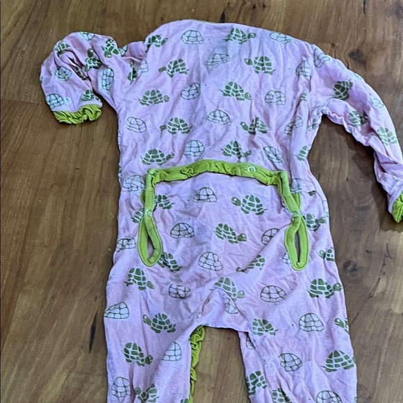 Kickee Pants Pink and Green turtle Bodysuit - Picture 11 of 11